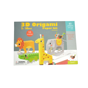 Learn how to fold paper with this 3D Paper Models Animals Origami Kit!