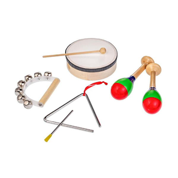 Learn about lots of instruments with the 7 Piece Musical Instrument Set!