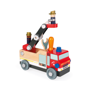 Build your own fire truck with this BricoKids DIY Wooden Fire Truck Set!