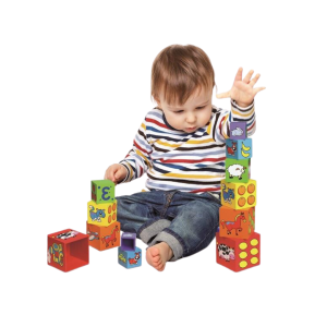 Learn sizes, shapes, colours, building and more with the Colourful Nesting & Stacking Blocks!
