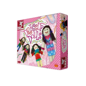 Craft your own clothing pieces with this Dress Up Dolls Activity Kit!