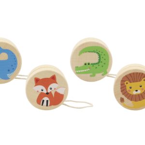 Learn how to yo-yo with the Wooden Animal Yoyos!