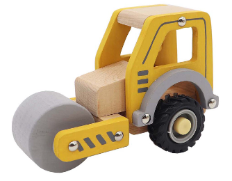 Play pretend with this Wooden Roller with Rubber Wheels!