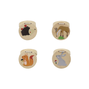 Make some noise with the Woodland Animals Wooden Castanet